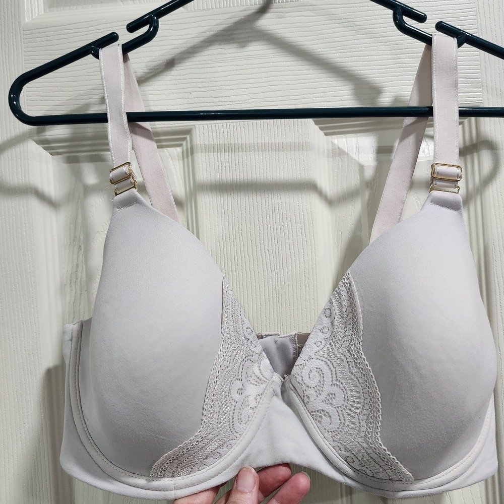 Soma Embraceable FC‎ Heather Bra 38DD Light Gray Lace Underwire Full Coverage - Picture 2 of 8